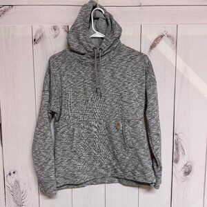 Carhartt Women’s Small Gray Heather Hoodie Kangaroo Pocket EUC